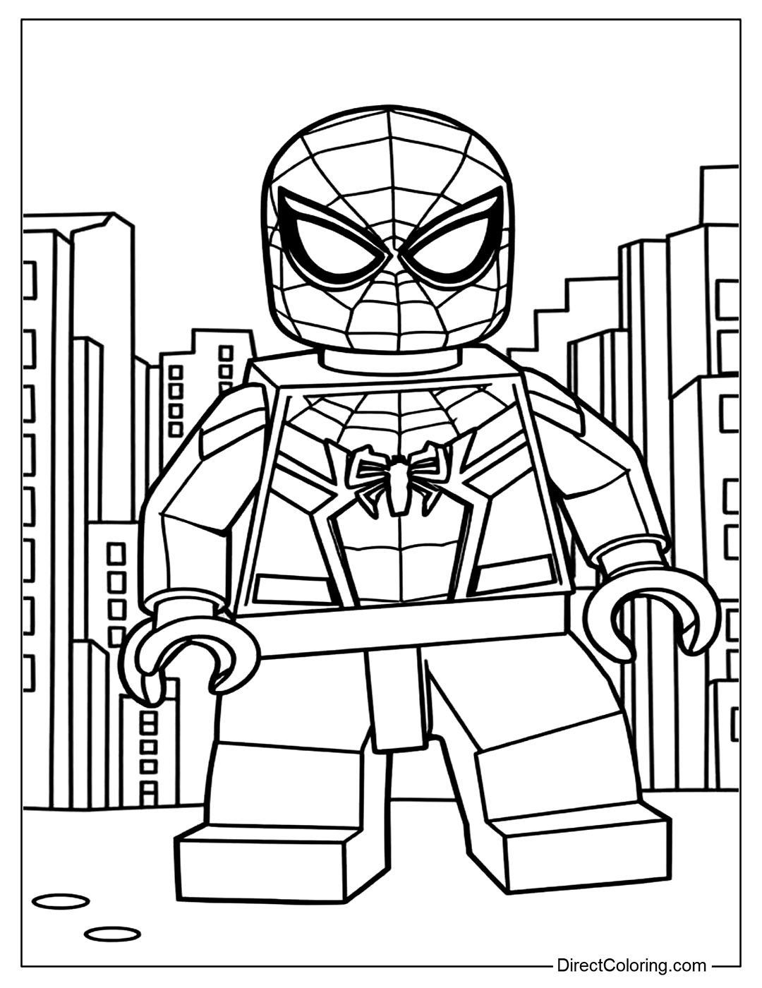 Spiderman Lego Coloring to Print